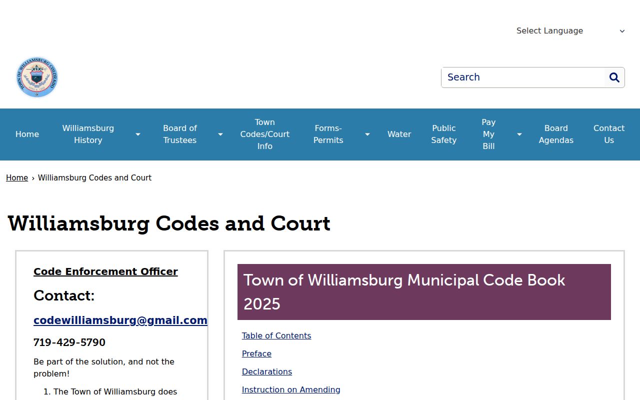 Williamsburg municipal court docket route
